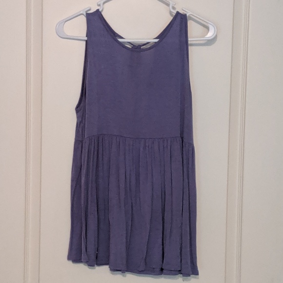 Ginger G Tops - Periwinkle Flowy Tank Top